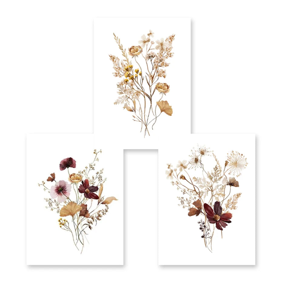 Canvas Print Wall Art - Watercolor - Florals, Botanicals, Dried Flowers