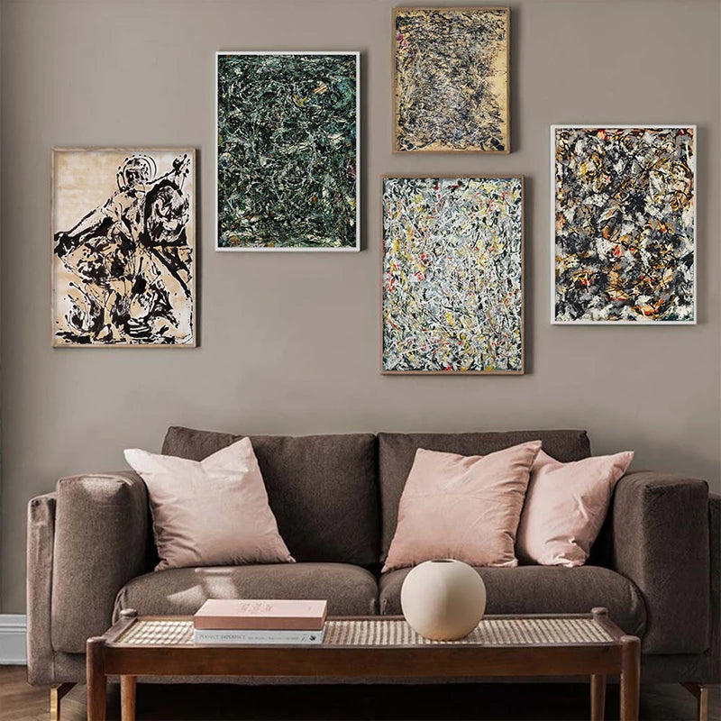 Jackson Pollock Art - Canvas Painting Prints - Modern Abstract