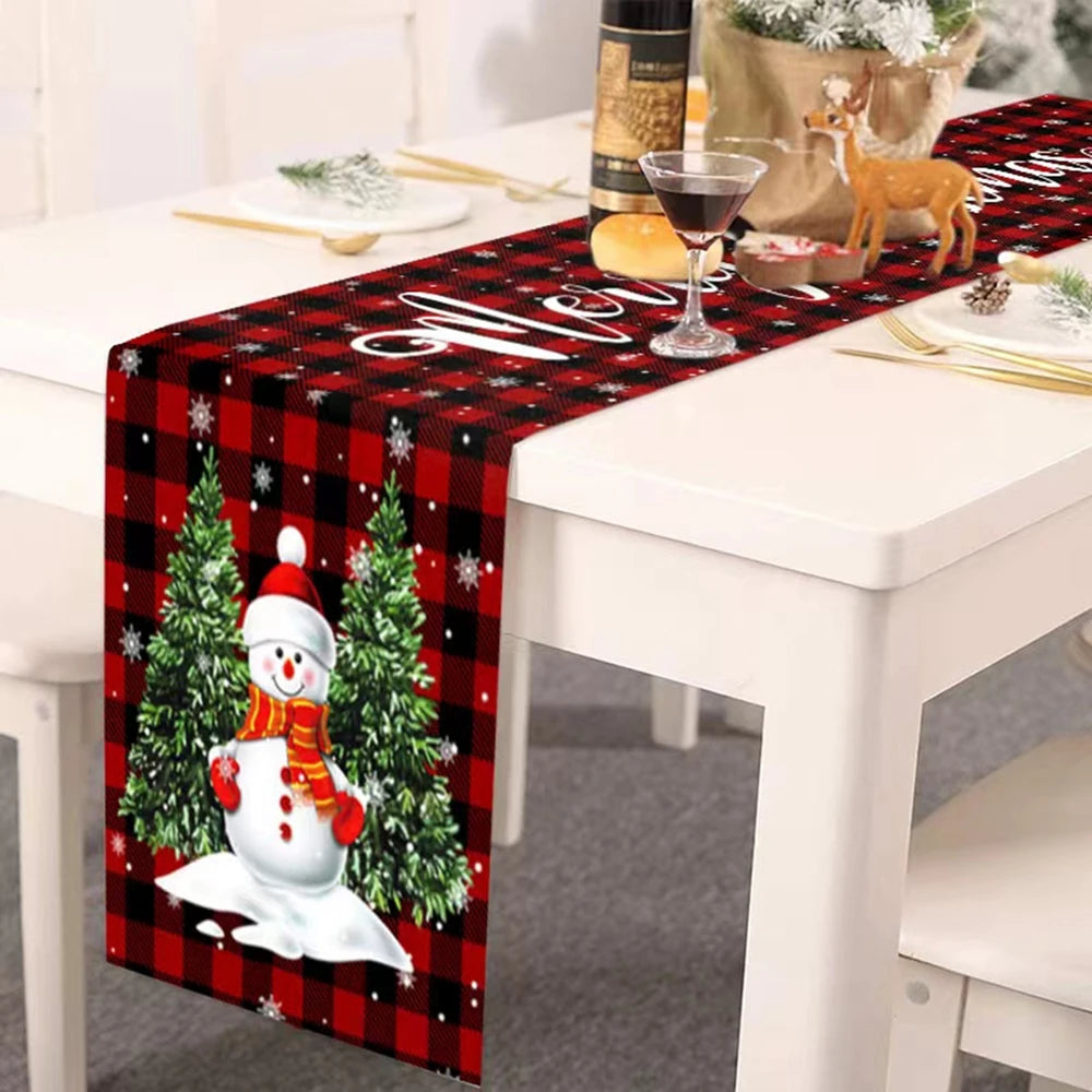 Christmas Table Runner - Cotton Linen - 70"