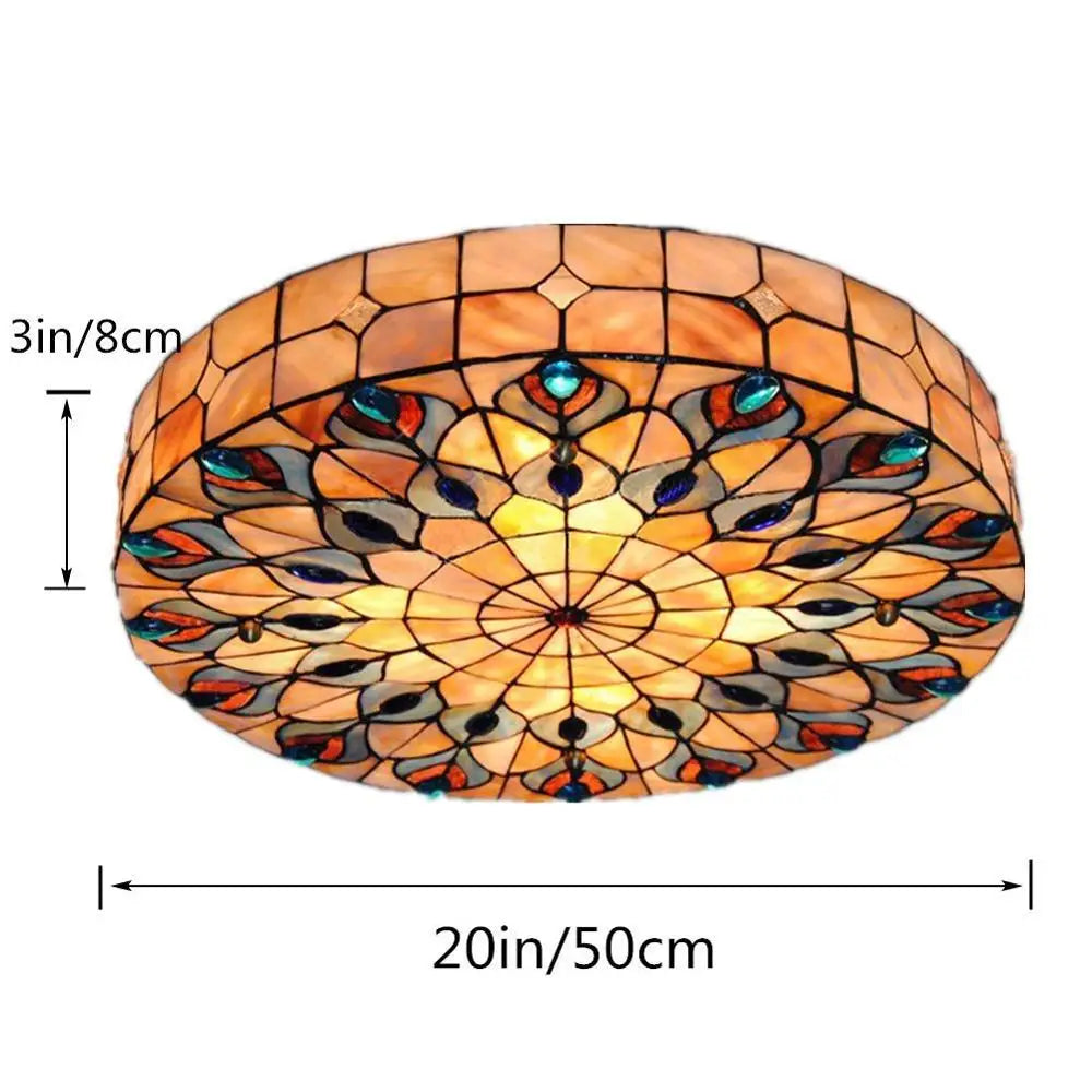 Tiffany Stained Glass Ceiling Light *Flush Mount