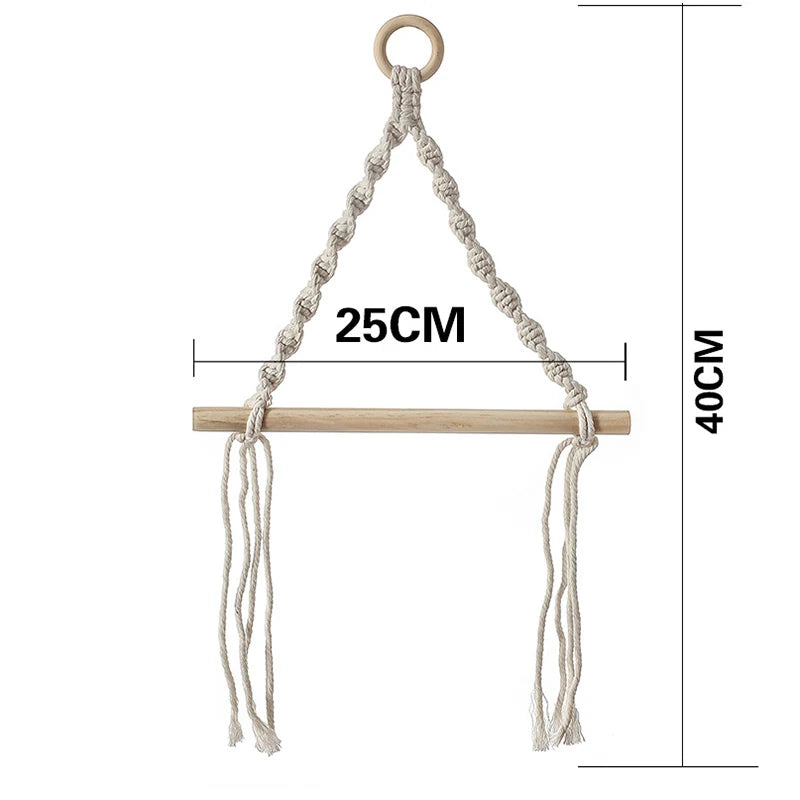 Macrame' Boho Accessory - Decorative Toilet Paper Dispenser - Towel Rack