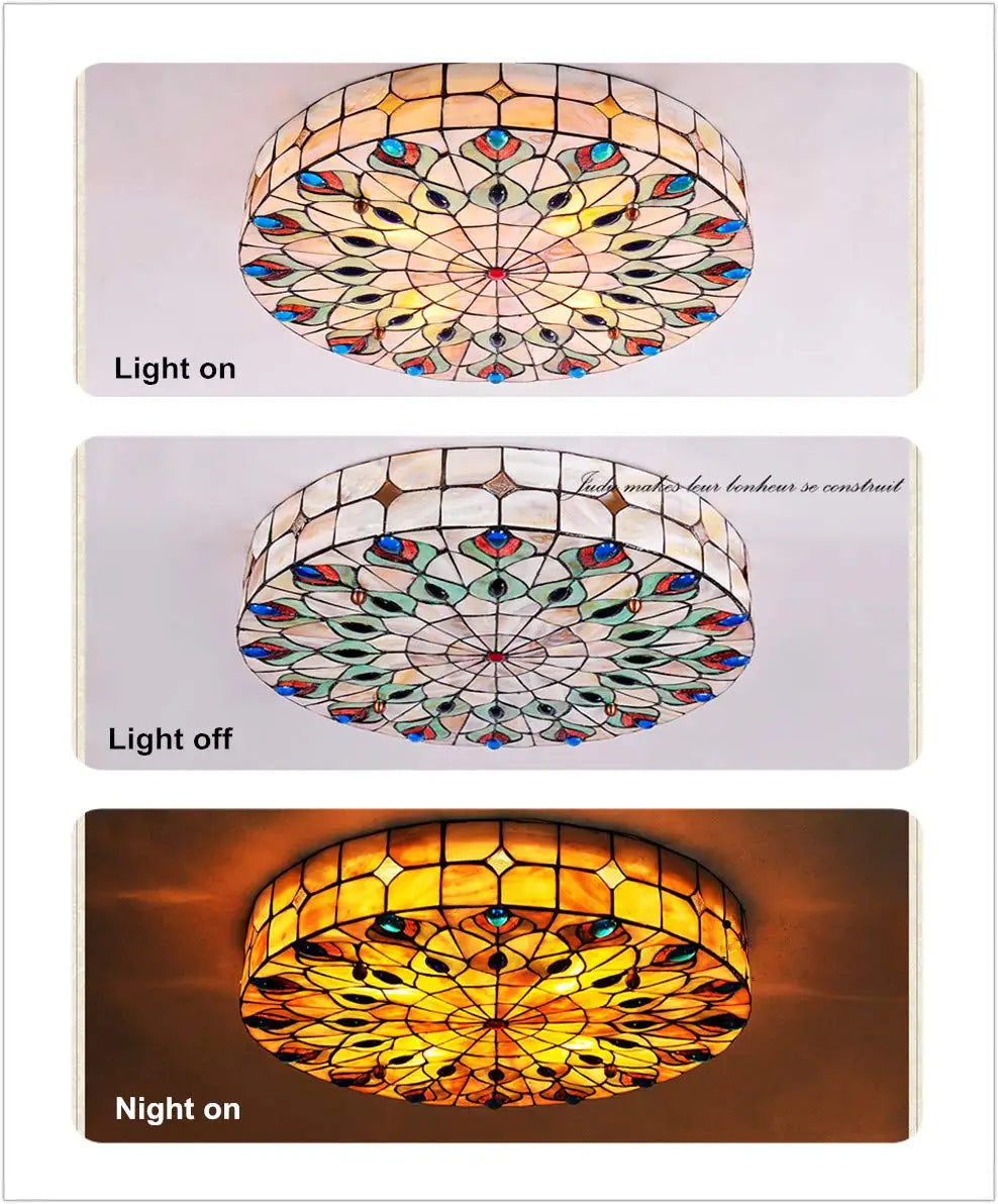 Tiffany Stained Glass Ceiling Light *Flush Mount