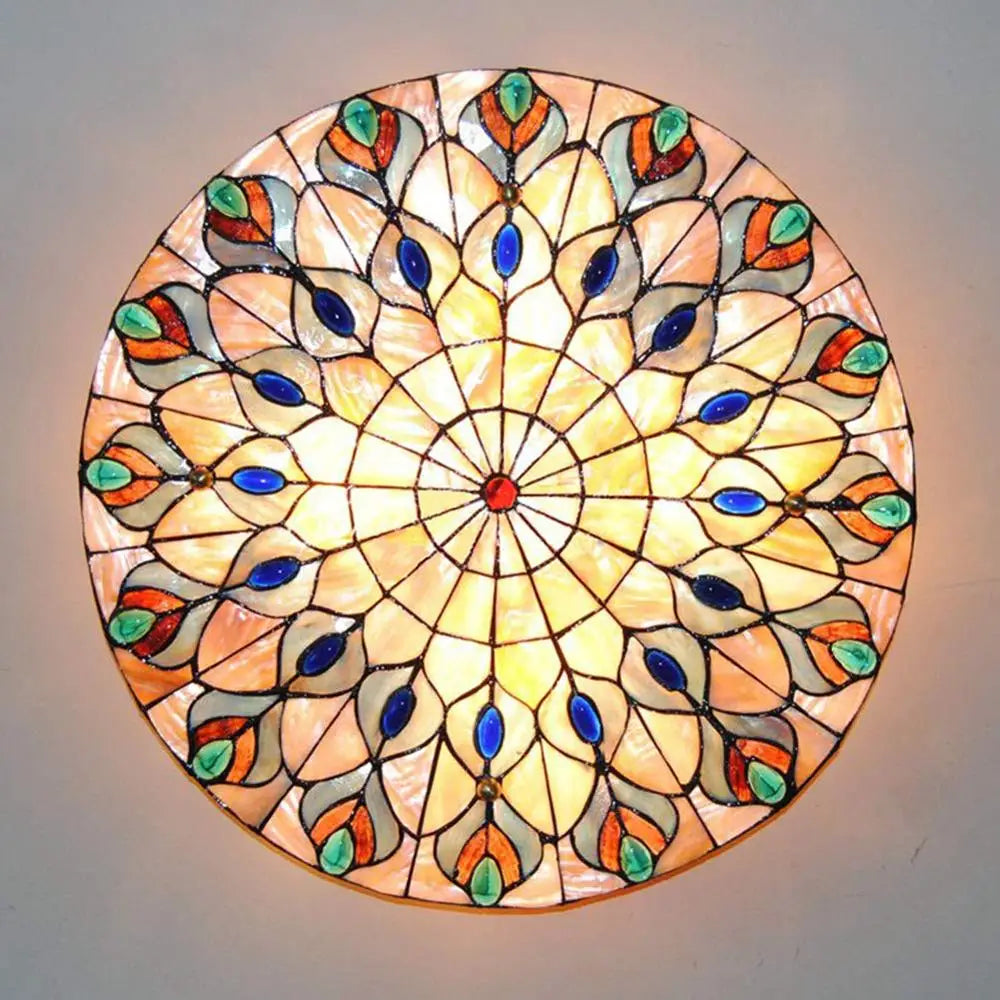 Tiffany Stained Glass Ceiling Light *Flush Mount