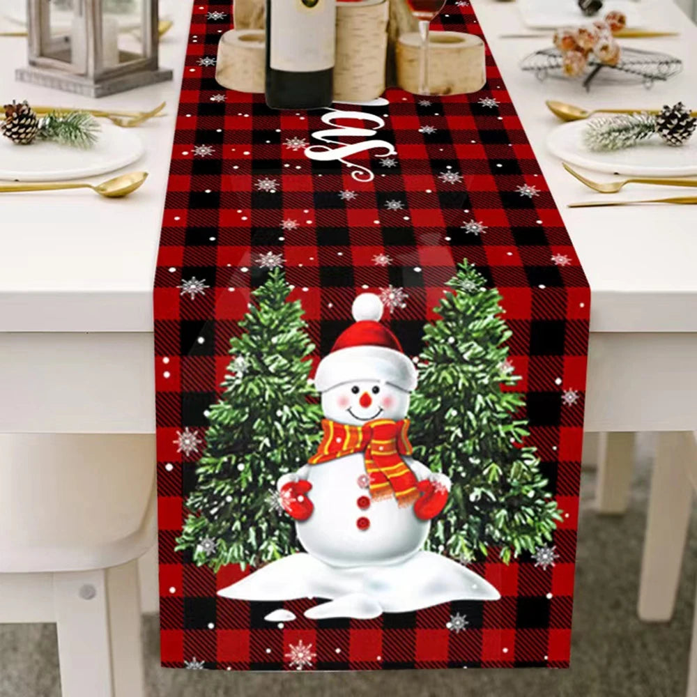 Christmas Table Runner - Cotton Linen - 70"