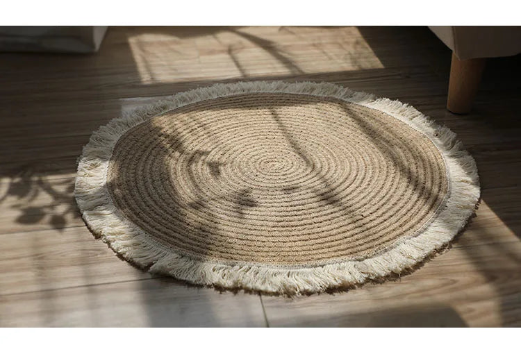 Small Jute Rug Round 18" Diameter