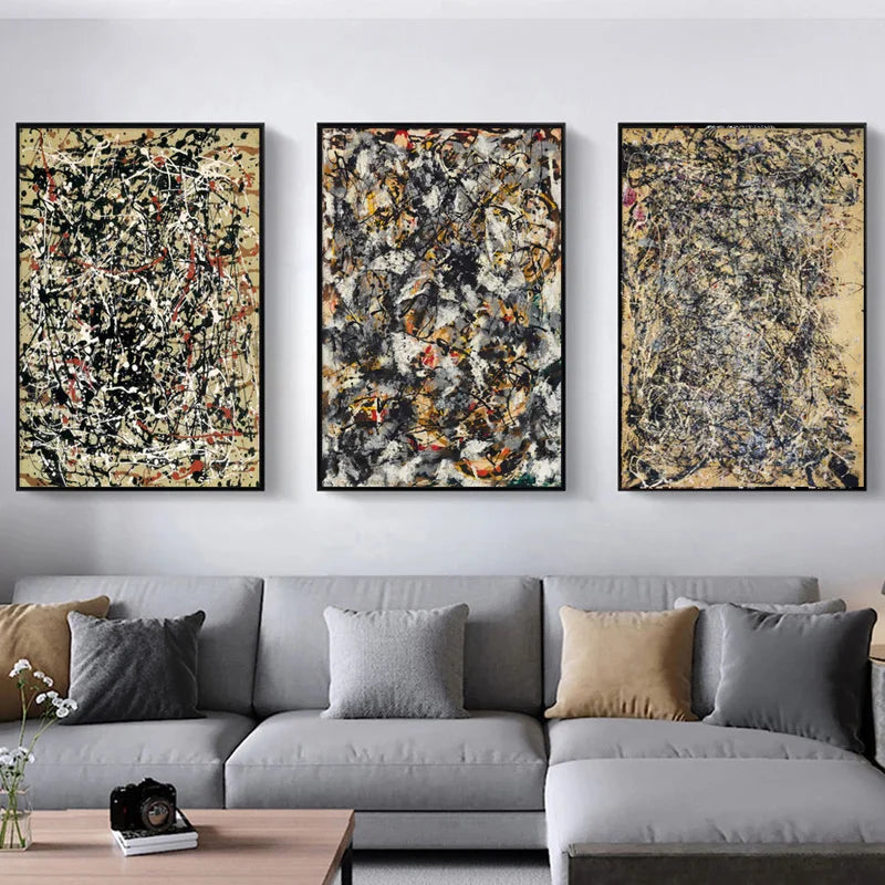 Jackson Pollock Art - Canvas Painting Prints - Modern Abstract