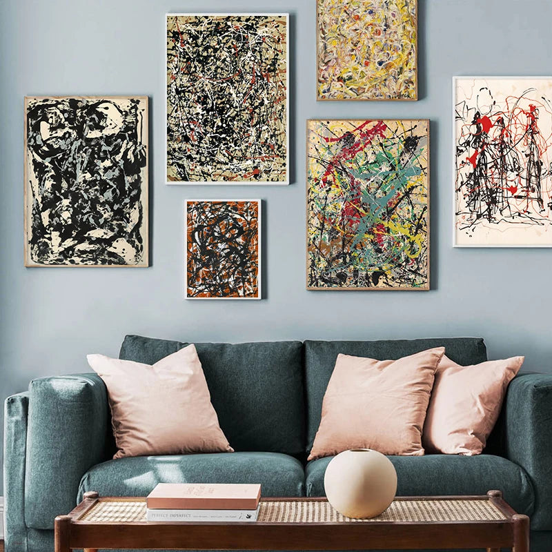 Jackson Pollock Art - Canvas Painting Prints - Modern Abstract