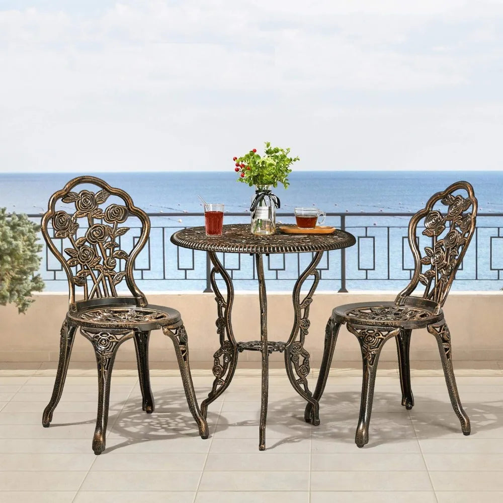 Bistro Set (3 pcs) Rose Design