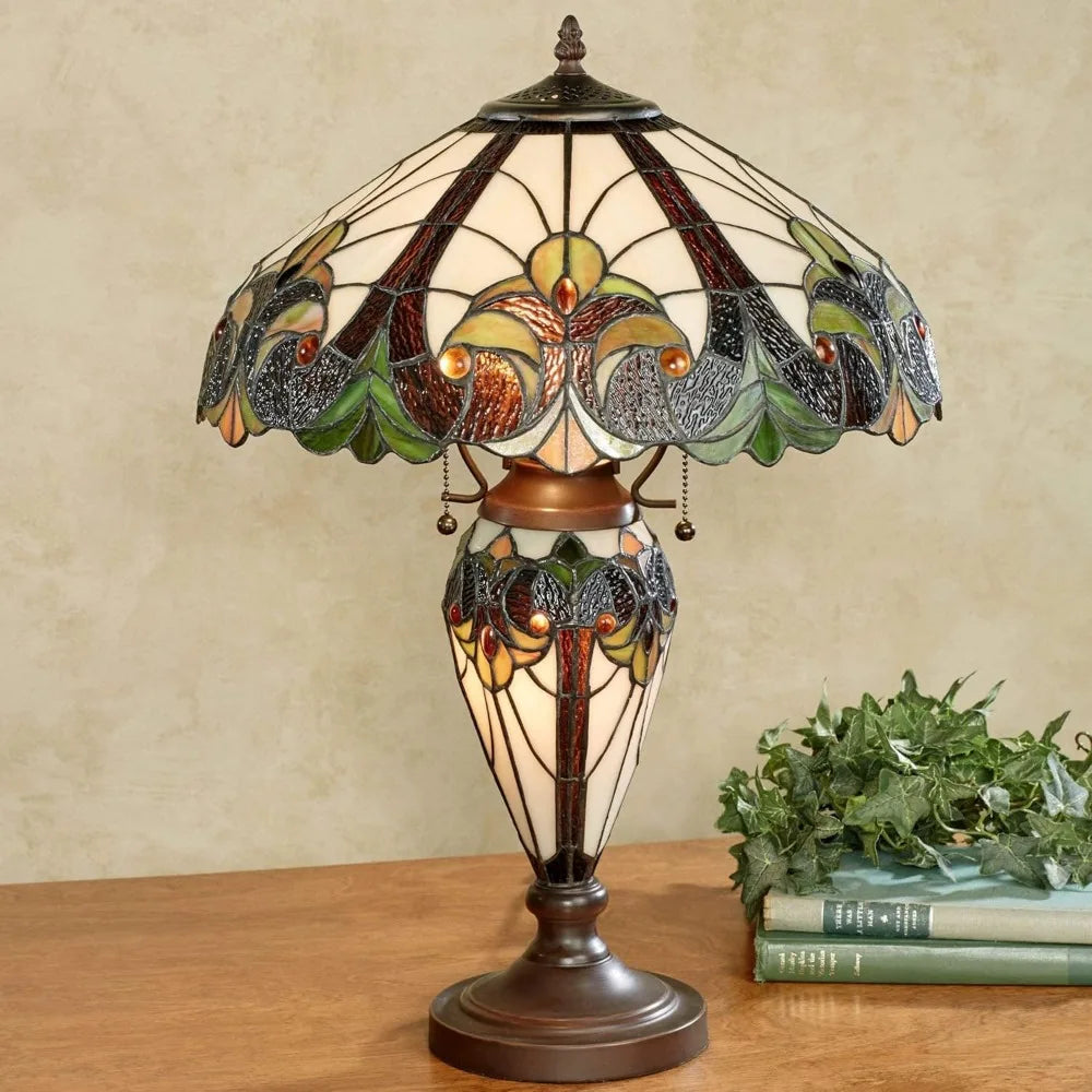 Tiffany Style Stained Glass Lamp - Touch of Class Clavillia Art Nouveau Inspired Lamp