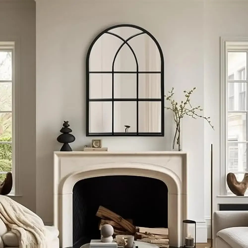 Mirror - Arched Window Iron Frame - 30"x20"