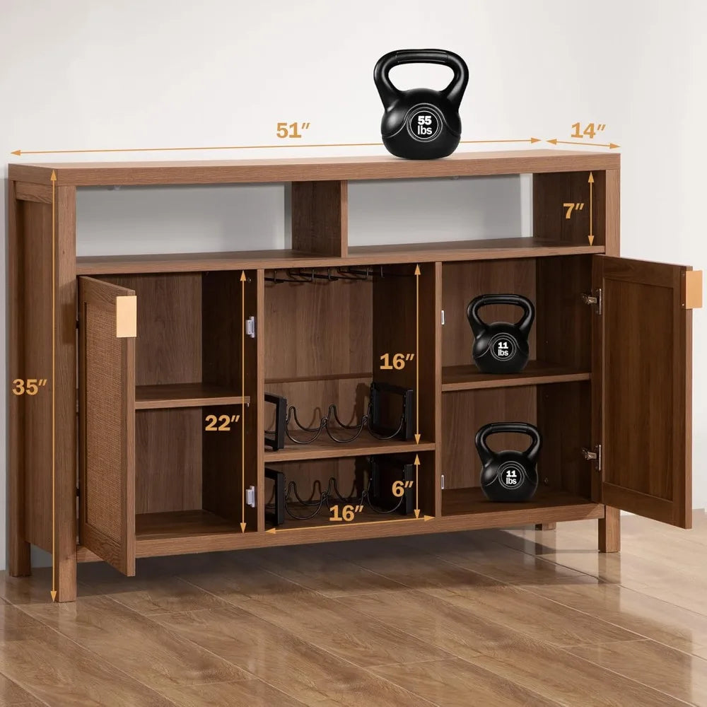 Rattan Sideboard Coffee Cabinet