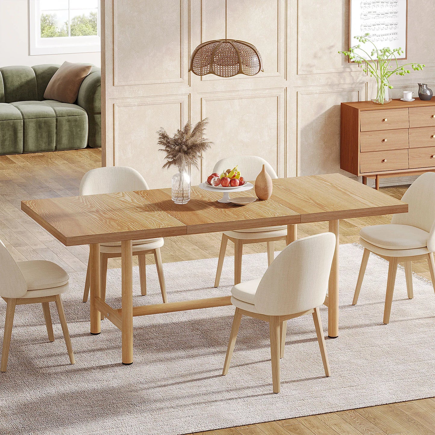 Diningroom Table - Kitchen Table - Wood - Seats 6