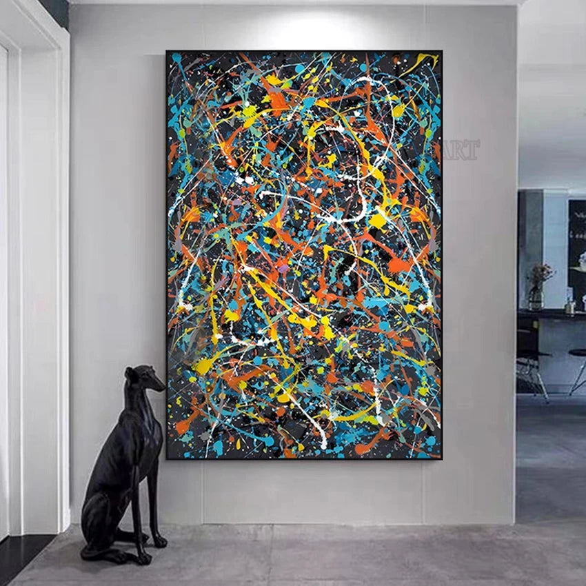 Jackson Pollock - Copy Hand Painting - Giclee - Abstract Unframed