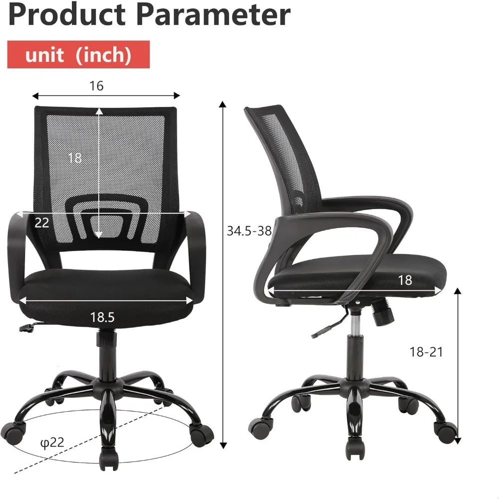 Home Office Desk Chair - Task - Ergonomic - Lumbar Support