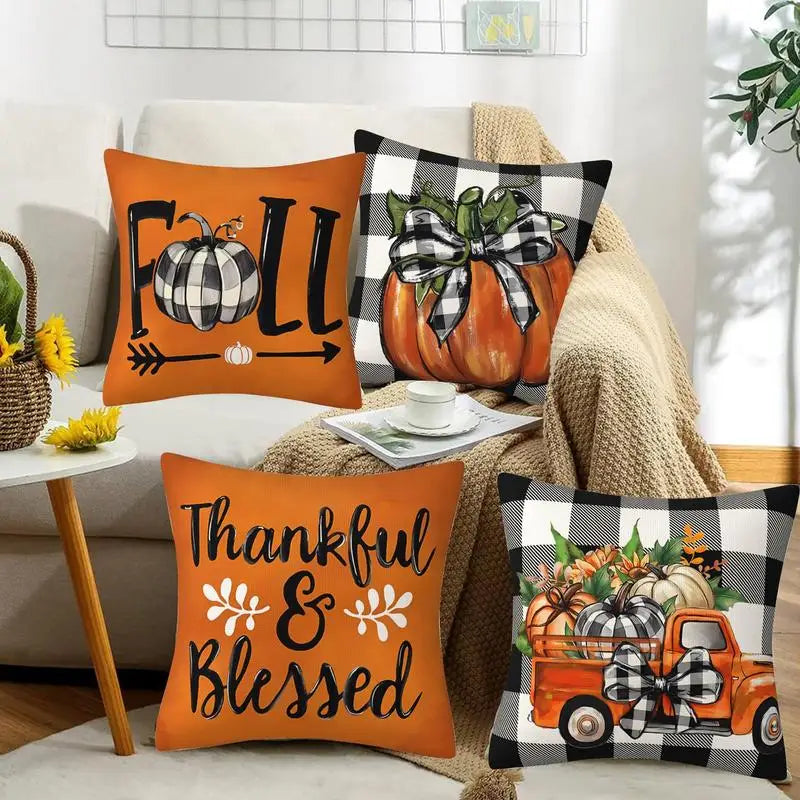 Autumn Cushion Cover Set - 4pcs