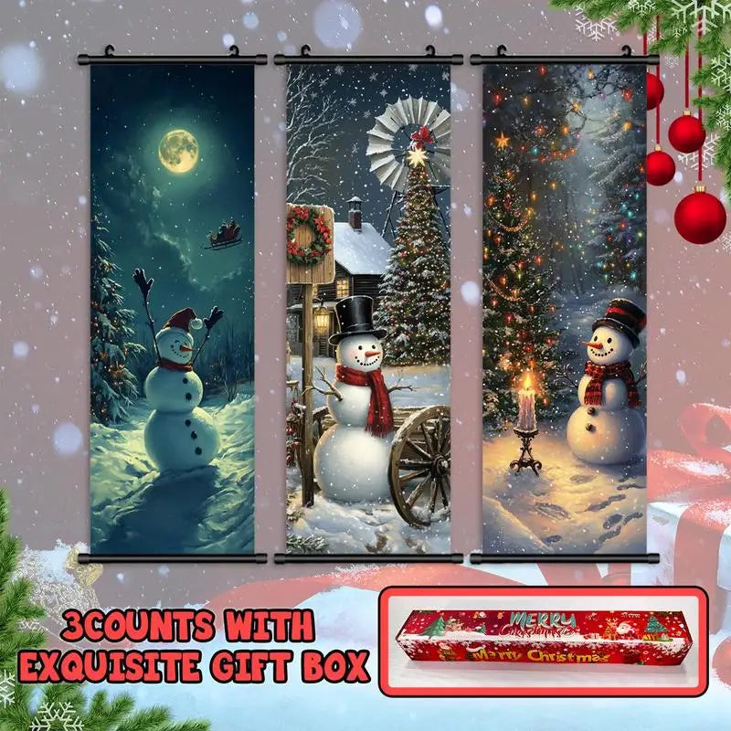 Christmas Themed Wall Hanging Banner Set *3Pcs