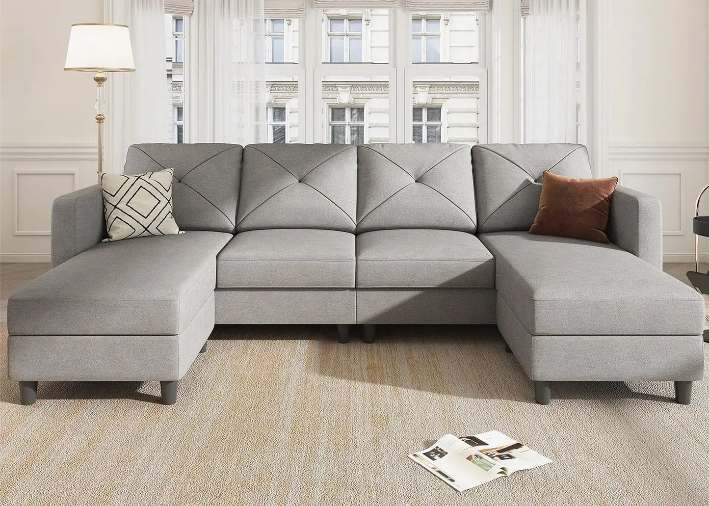 Sofa, Couch -  Sectional - Double Chaise