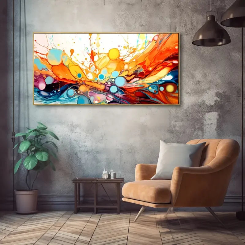 Wall Art - Modern Abstract - Framed Canvas HD Prints - Vibrant Fantasy Art