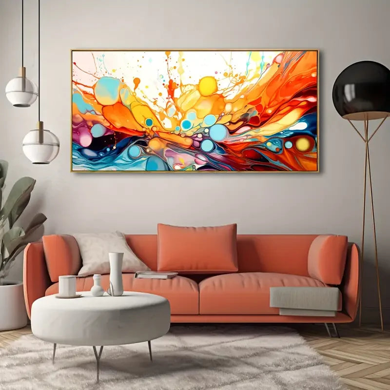 Wall Art - Modern Abstract - Framed Canvas HD Prints - Vibrant Fantasy Art