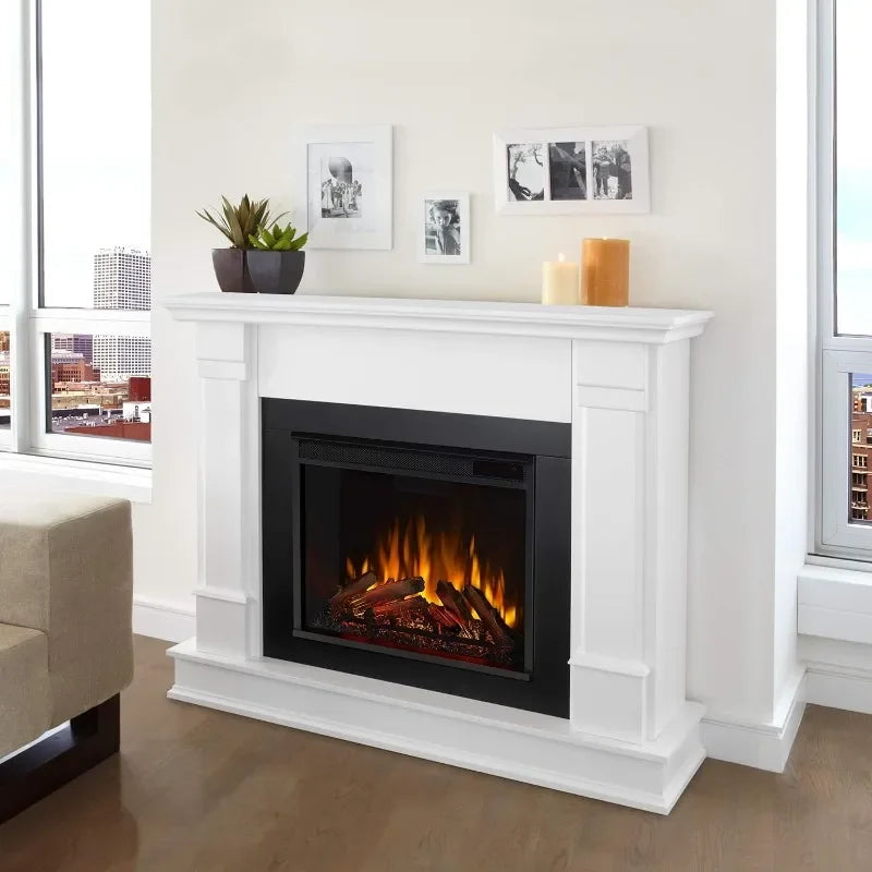 Electric Fireplace & Mantel - Realistic Flames - 48"W