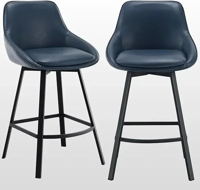 Bar Chair Set *2Pcs - Bar Stools - Counter Height - Kitchen Island Chairs - Upholstered