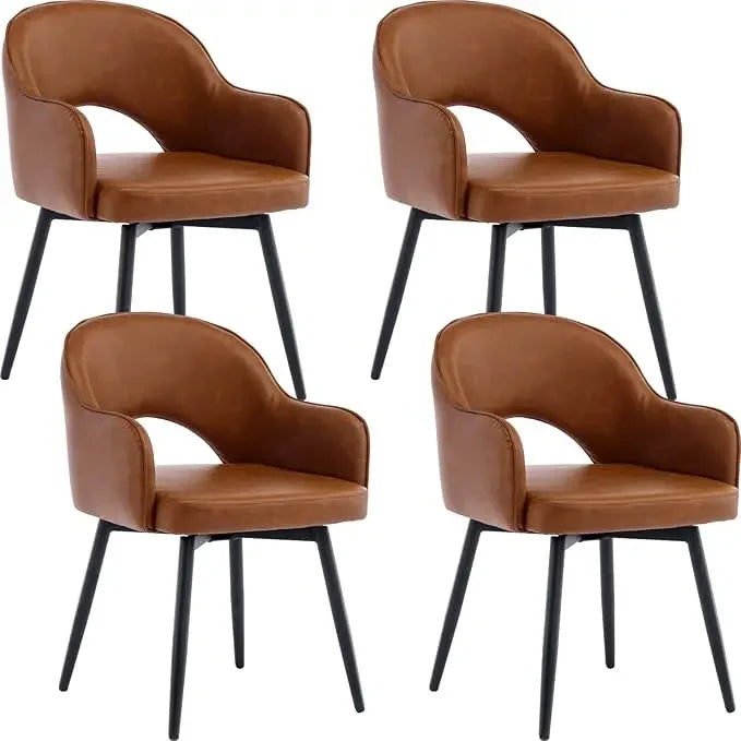 Diningroom Chair Set - 360 Degree Swivel - PU Leather