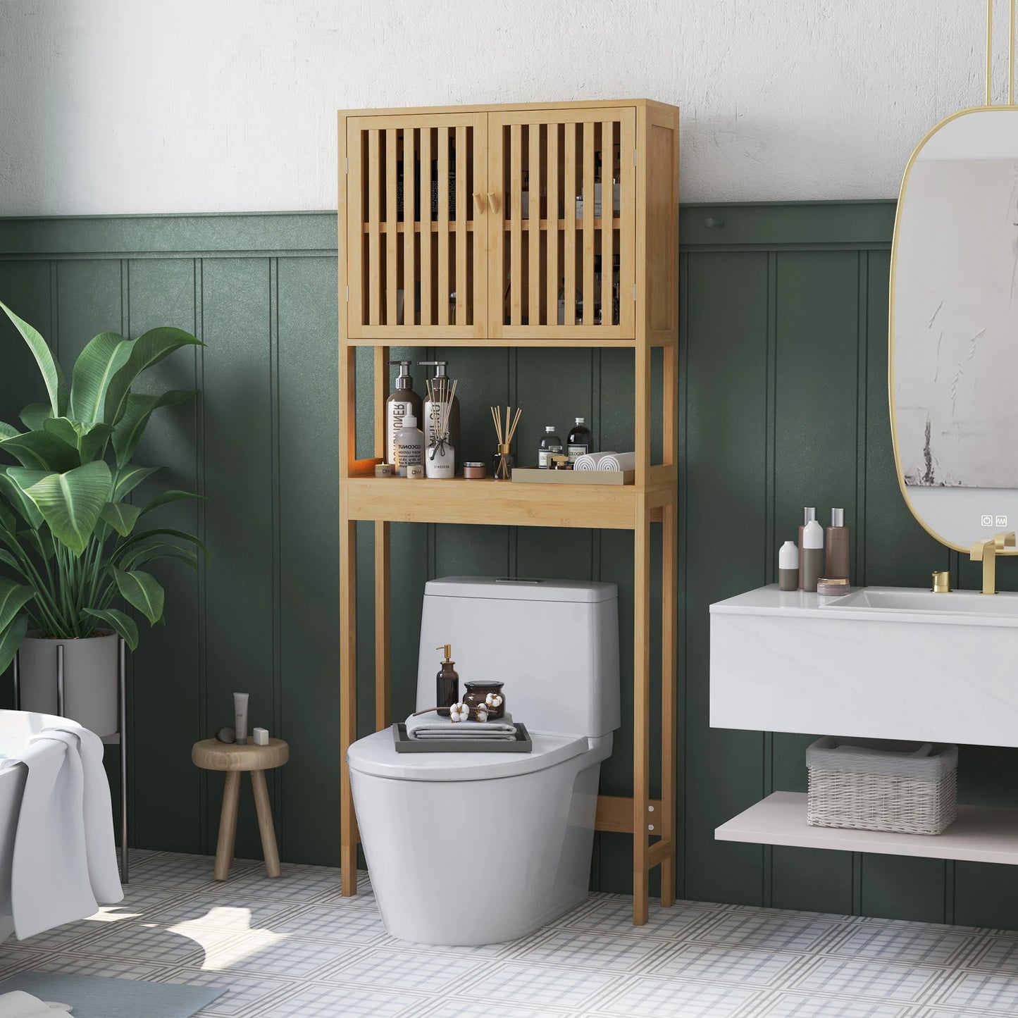 Bathroom Cabinet - Natural Bamboo