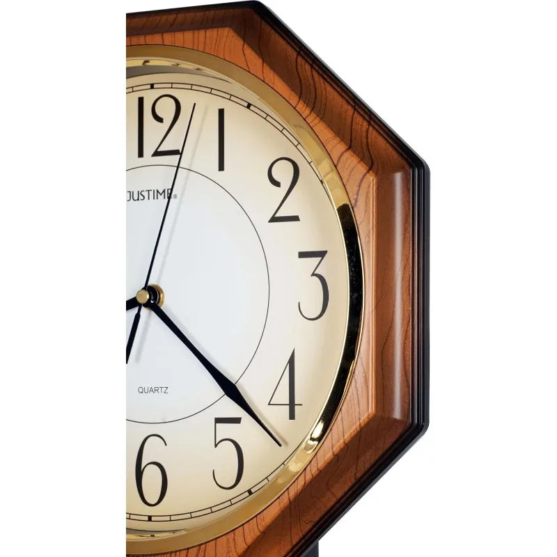 Wall Clock - Traditional Schoolhouse Arabic - Westminster Chimes Hourly