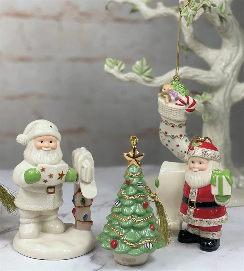 Lenox Christmas Tree Ornaments - Porcelain - 24K Gold Accents