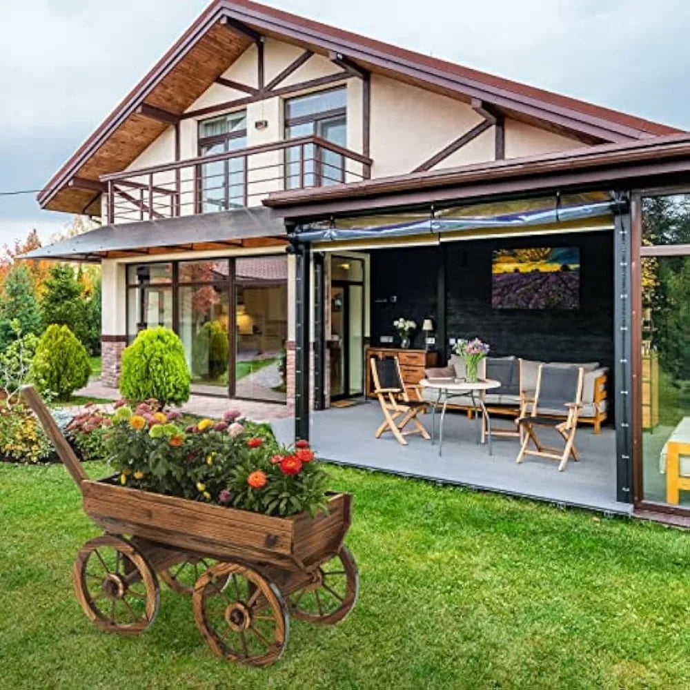 Wood Wagon Planter