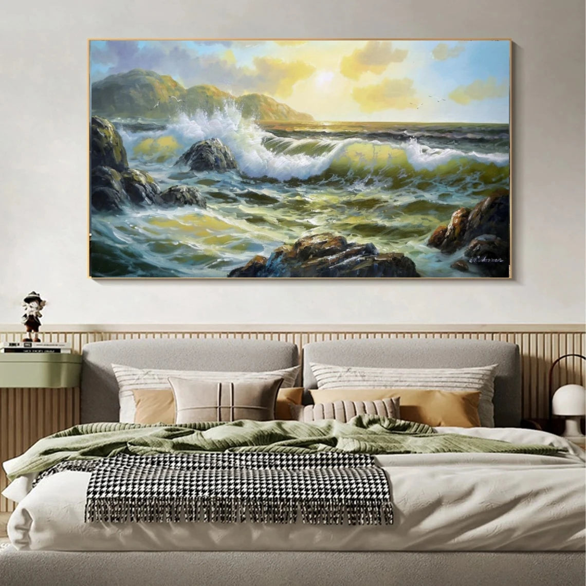 Wall Art - Oil On Canvas - Seascape Waves