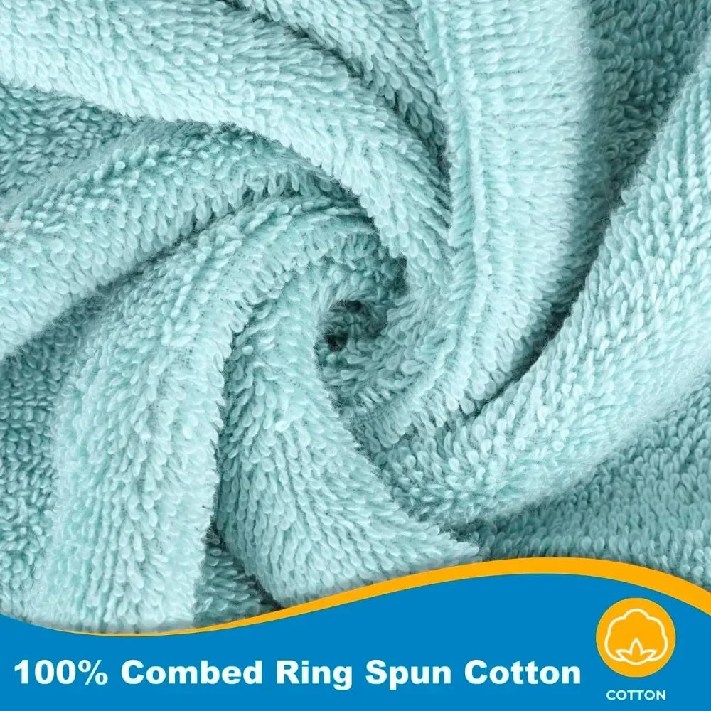 Bath Towel Set *6Pcs - 100% Ring Spun Cotton - Assorted Colors