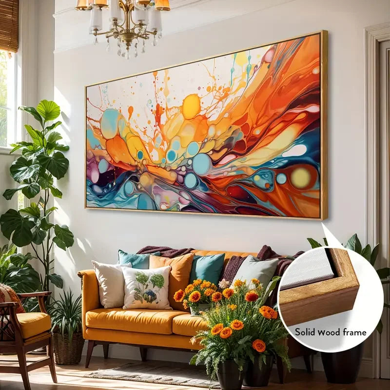 Wall Art - Modern Abstract - Framed Canvas HD Prints - Vibrant Fantasy Art