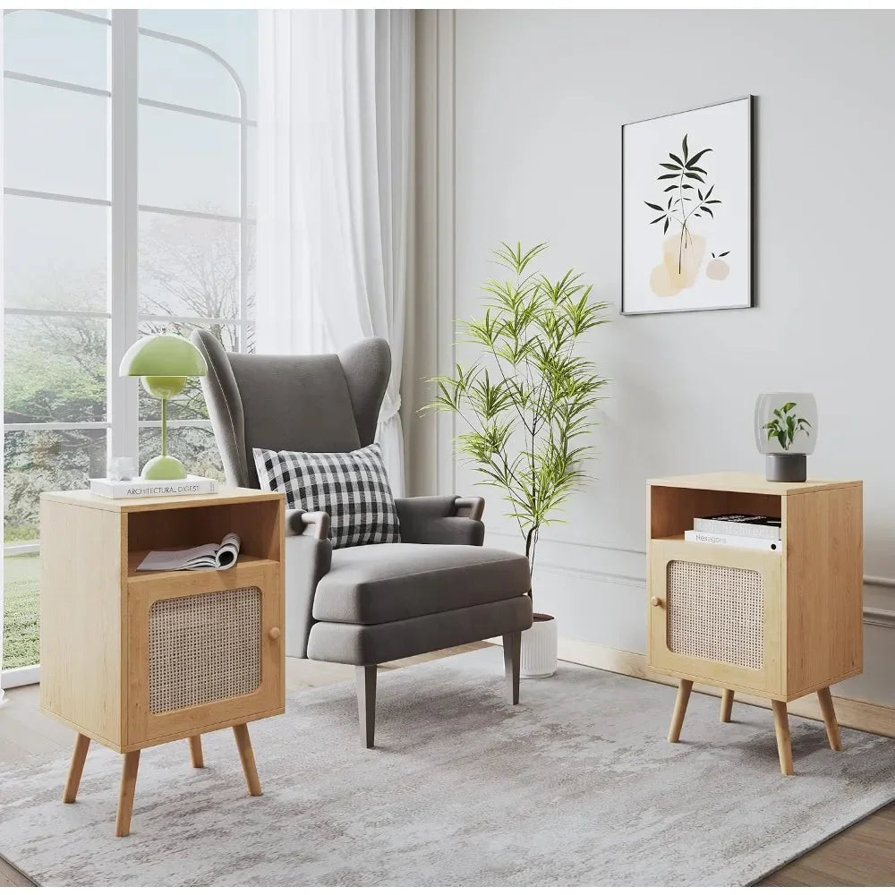 Nightstands | End Tables | Rattan | Charging Stations