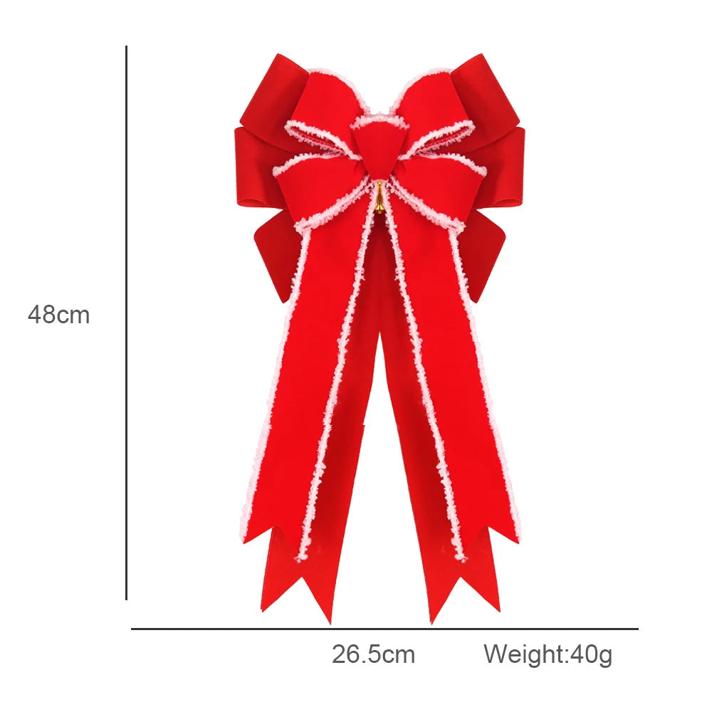 Bow Set *2 Pcs - Decorative Christmas Bows - Christmas Tree Toppers, Ornaments