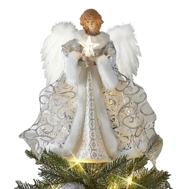 Christmas Tree Topper -  Angel - LED Lights