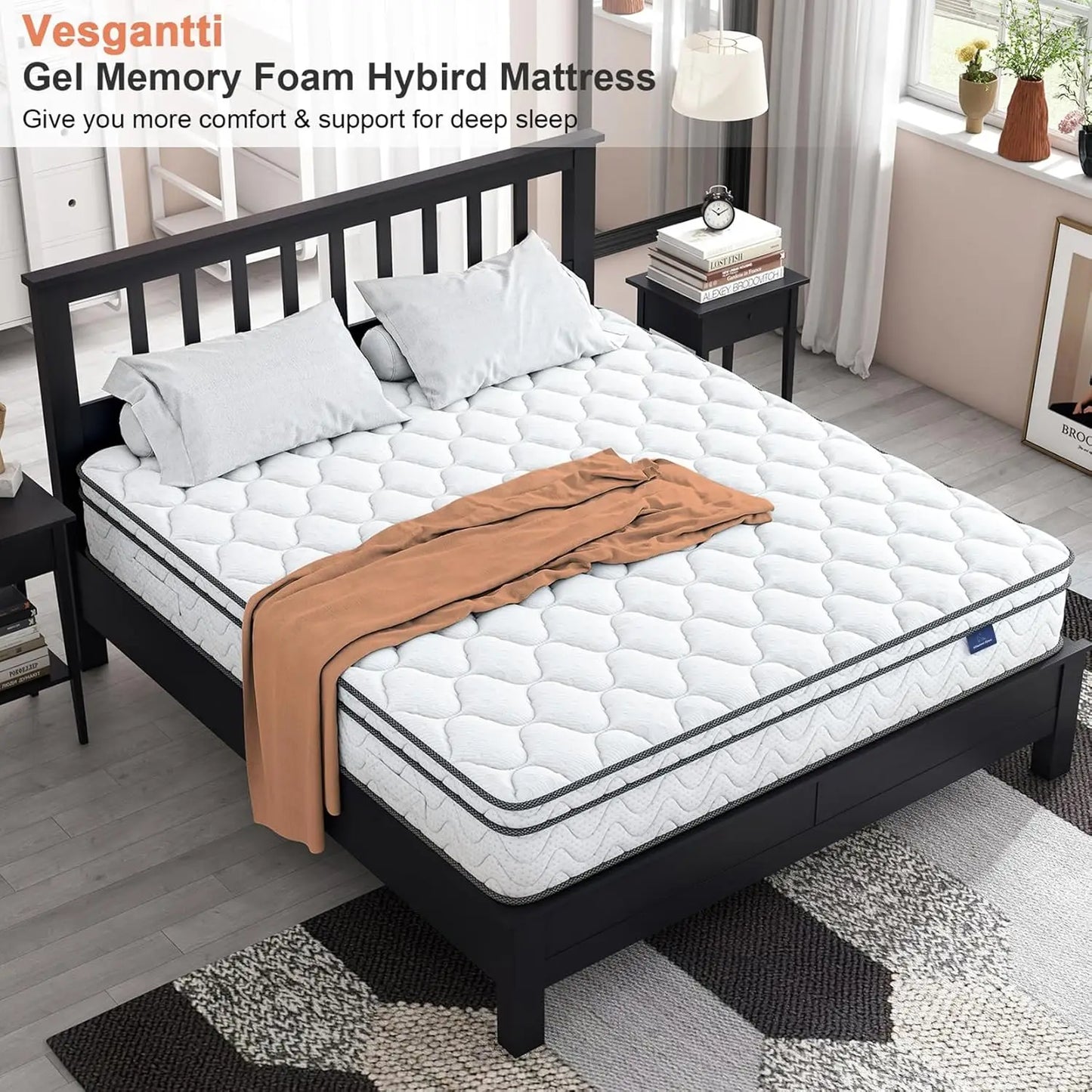 12" Full Hybrid Mattress | Double Mattress | Firm | Vesgantti Luxury Support System