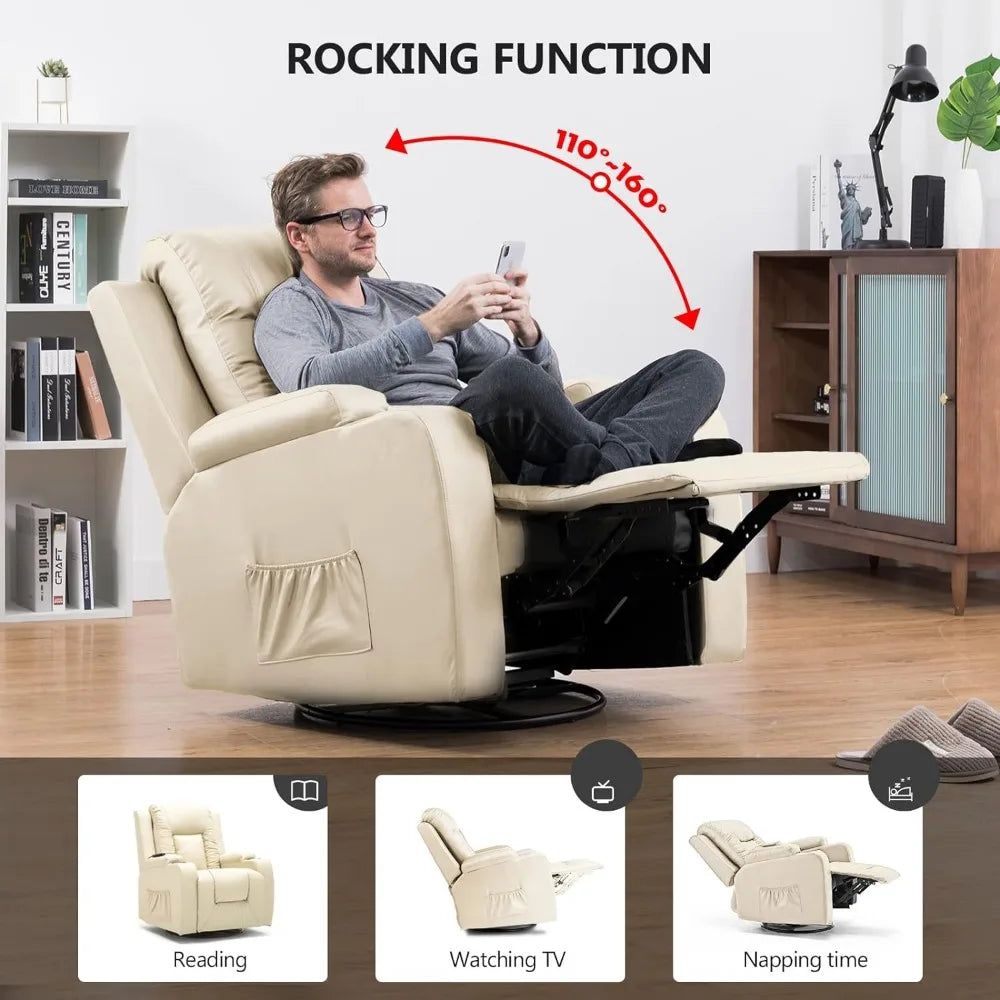 Rocker Recliner  
*Swivel  *Massage *Heat