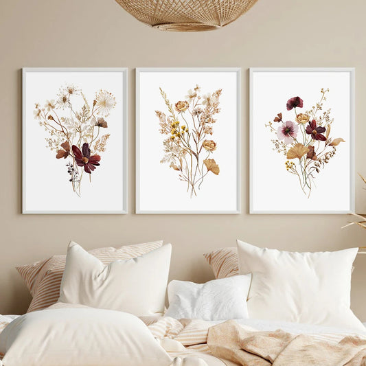 Canvas Print Wall Art - Watercolor - Florals, Botanicals, Dried Flowers