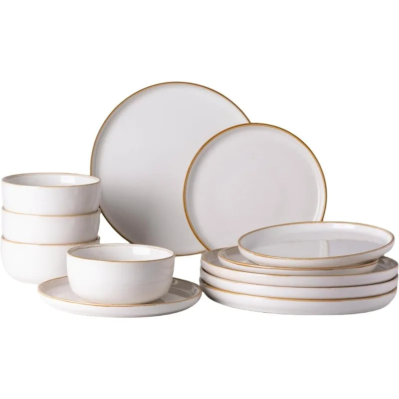 Ceramic Stoneware Dinnerware Set  *12 Pcs