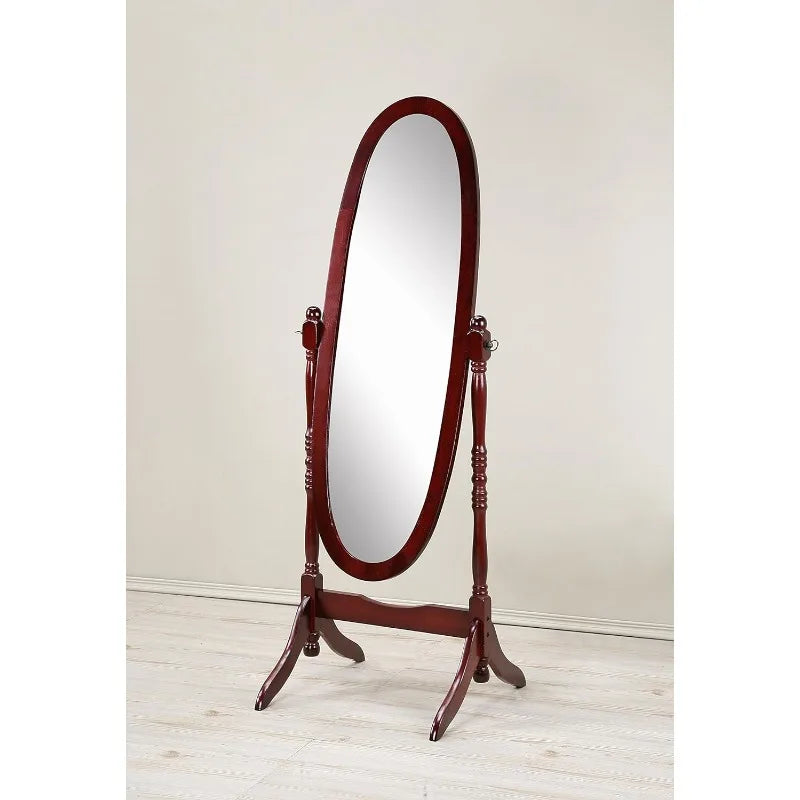 Mirror - Queen Anna Style - Wood Cherry Finish