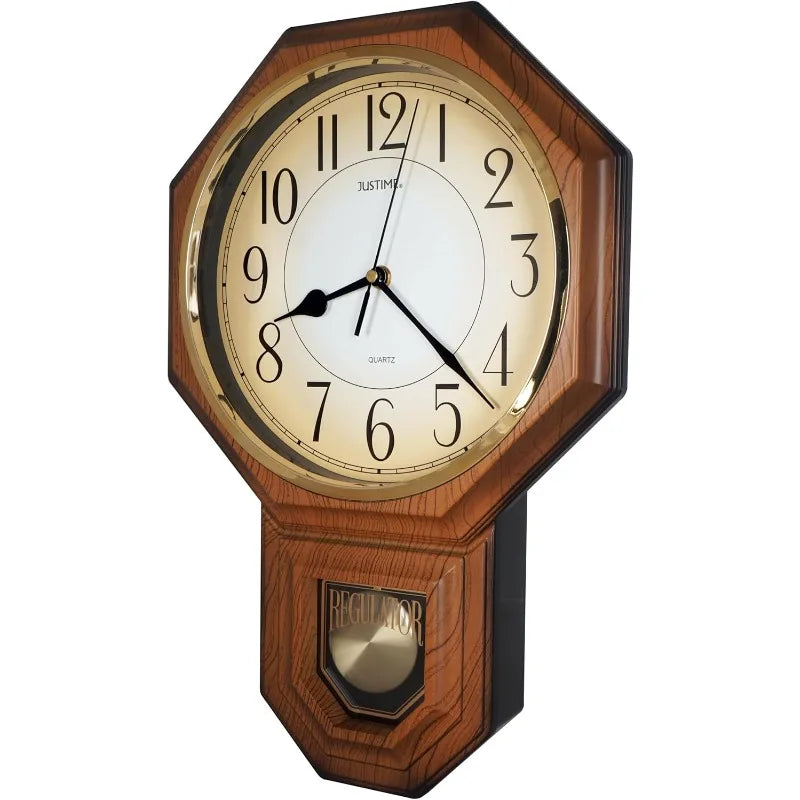 Wall Clock - Traditional Schoolhouse Arabic - Westminster Chimes Hourly