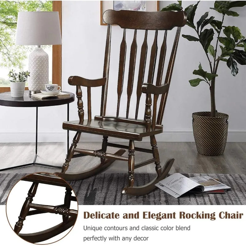 Rocking Chair - Solid Wood - Indoor, Outdoor - Elegant Design