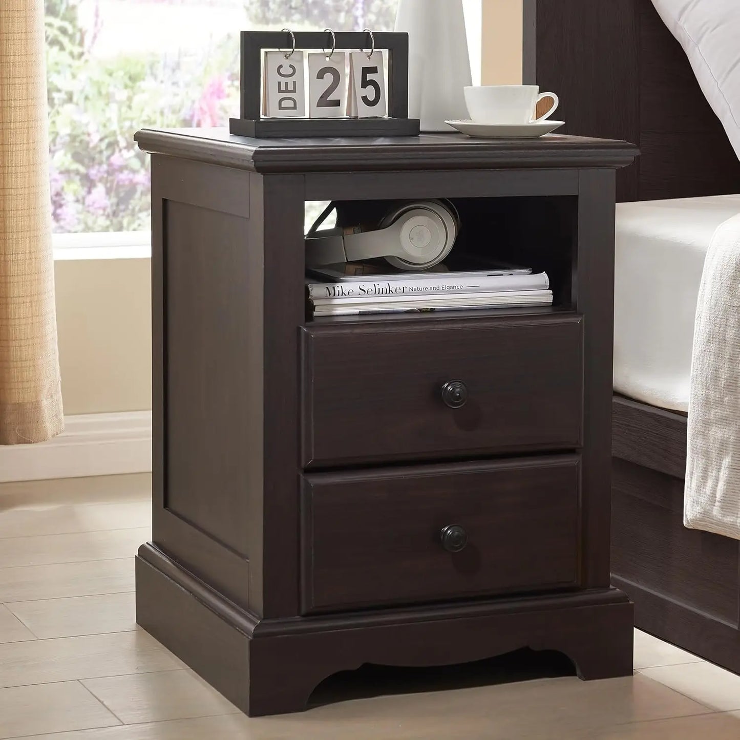 Nightstand - End Table - Bedside Table - USB Ports, Charging Station