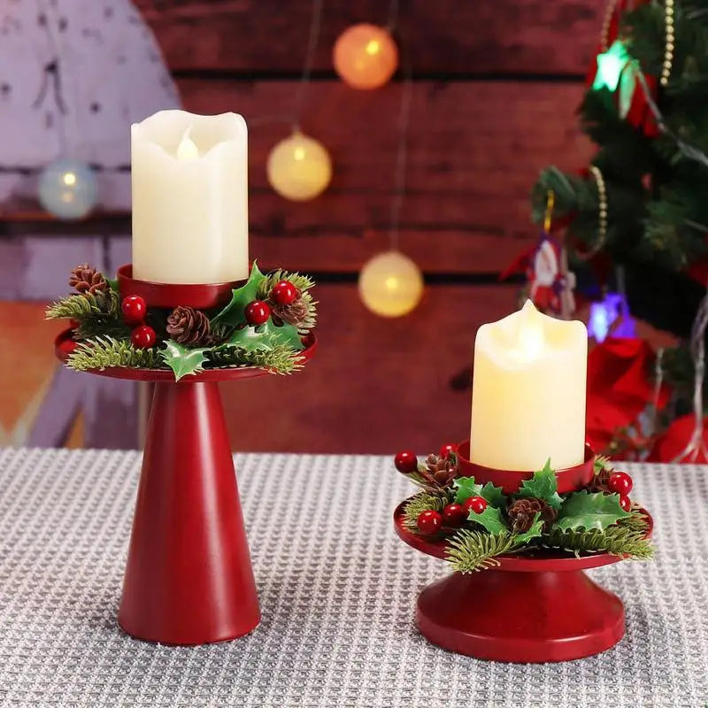 Christmas Candle Holder Set *2Pcs