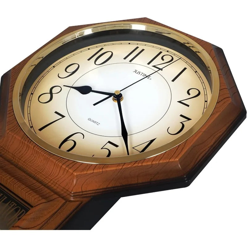 Wall Clock - Traditional Schoolhouse Arabic - Westminster Chimes Hourly