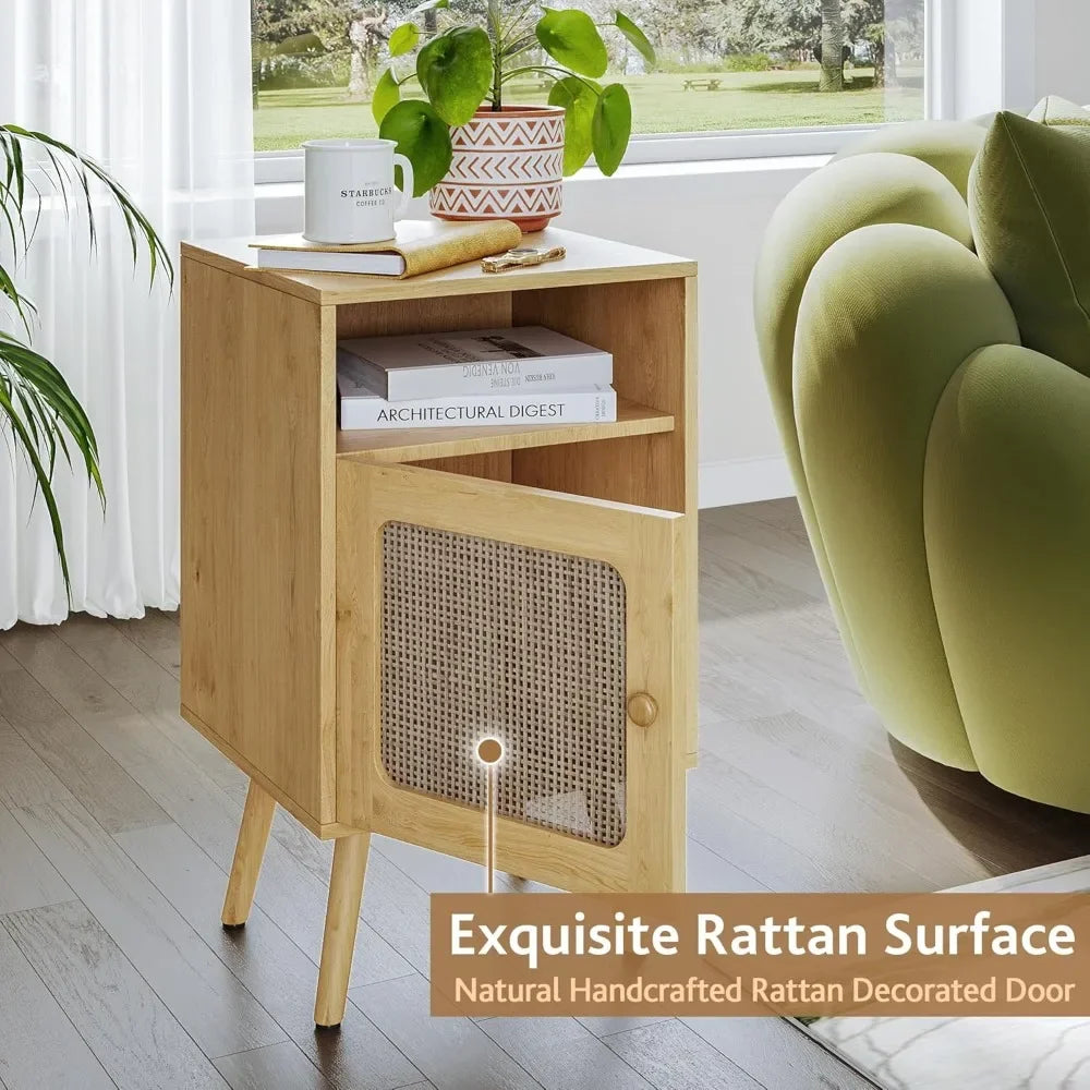 Nightstands | End Tables | Rattan | Charging Stations