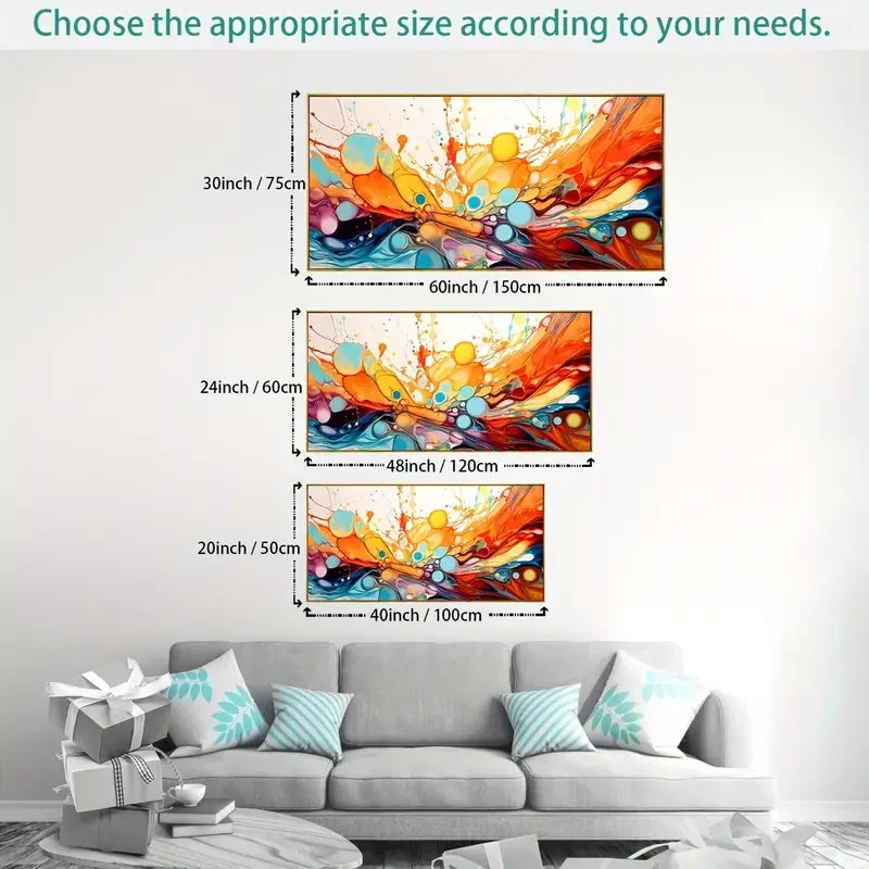 Wall Art - Modern Abstract - Framed Canvas HD Prints - Vibrant Fantasy Art