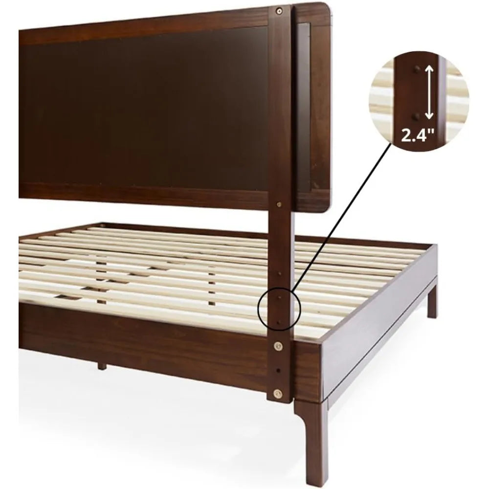 Queen Size Bed Frame - Wicker Headboard