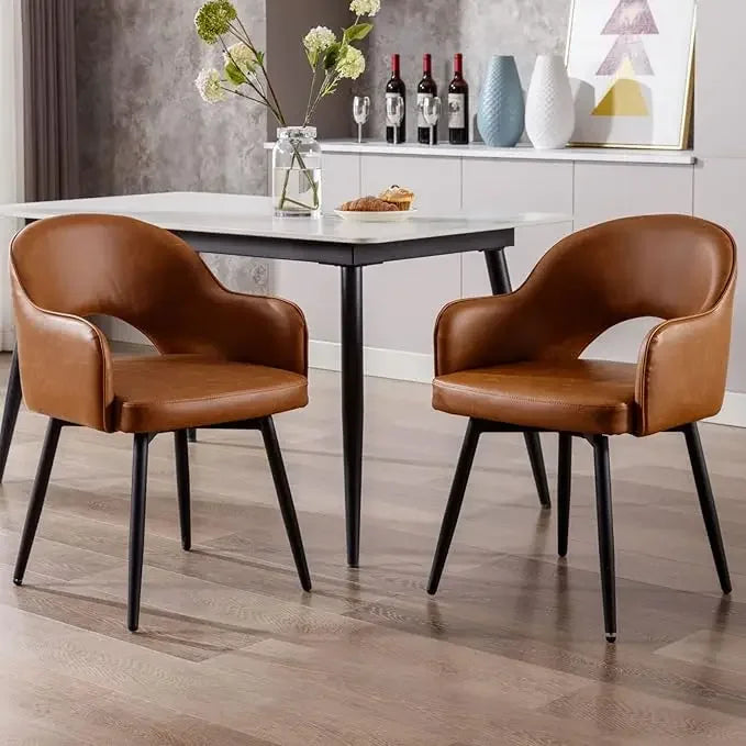 Diningroom Chair Set - 360 Degree Swivel - PU Leather